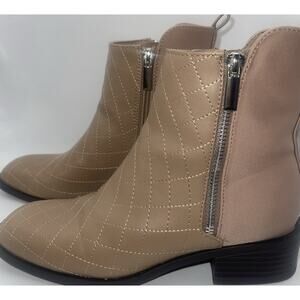 JUST FAB, CAMILLE - E, Portabella (Tan), Women Size 5.5 Block Heel